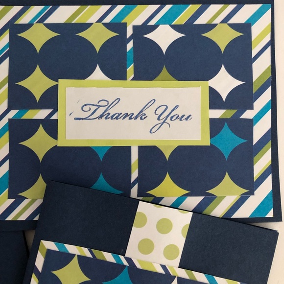 3/$20 NEW 4 Hand Crafted Thank You Cards Blank Inside With Envelopes - Picture 4 of 6